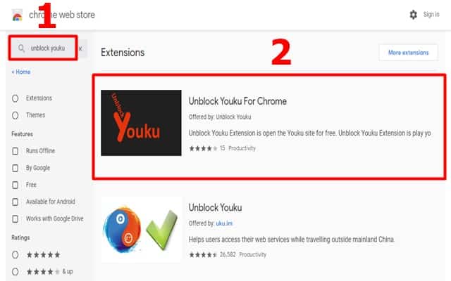 Chrome Web Store Search Unblock Youku