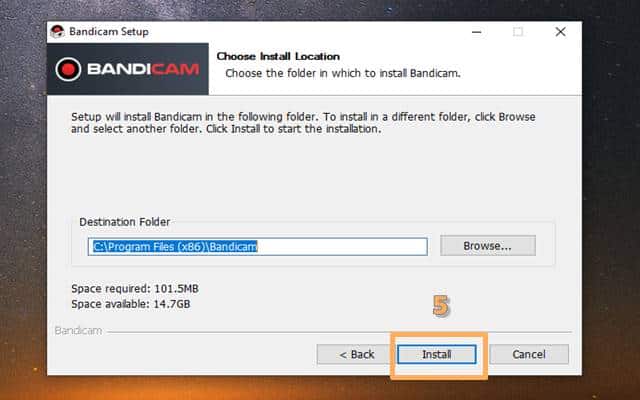 How to install Bandicam 5