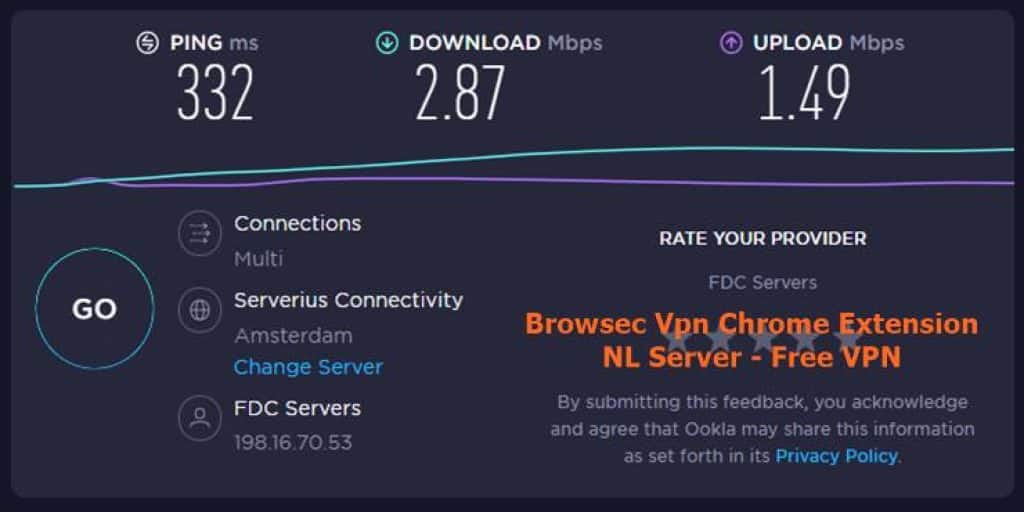 Browsec VPN Chrome Extension Speed Test 4