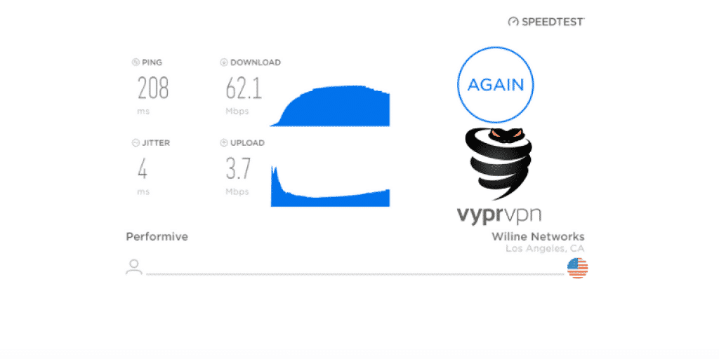 VyprVPN speed tests one