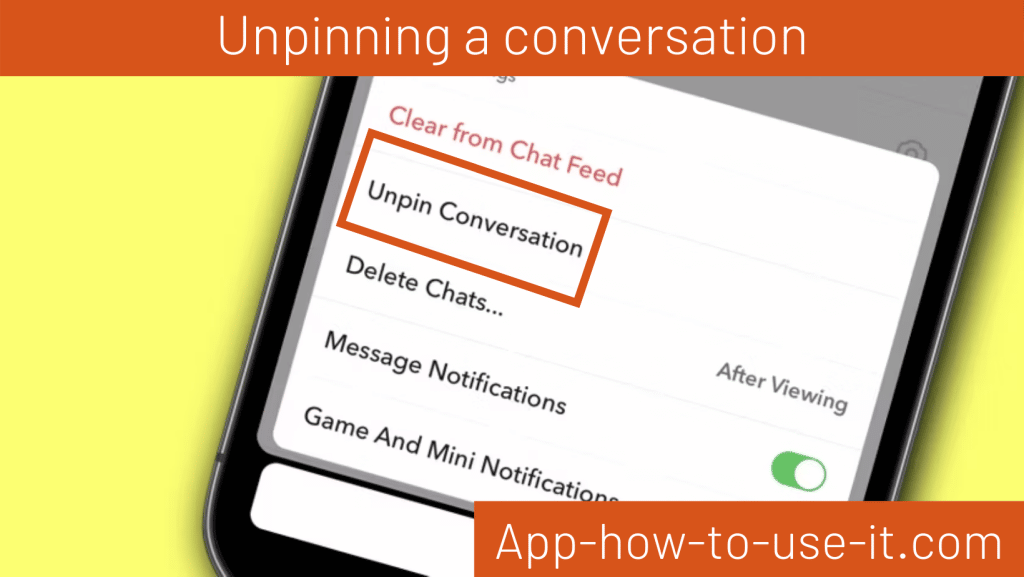 Unpinning a conversation