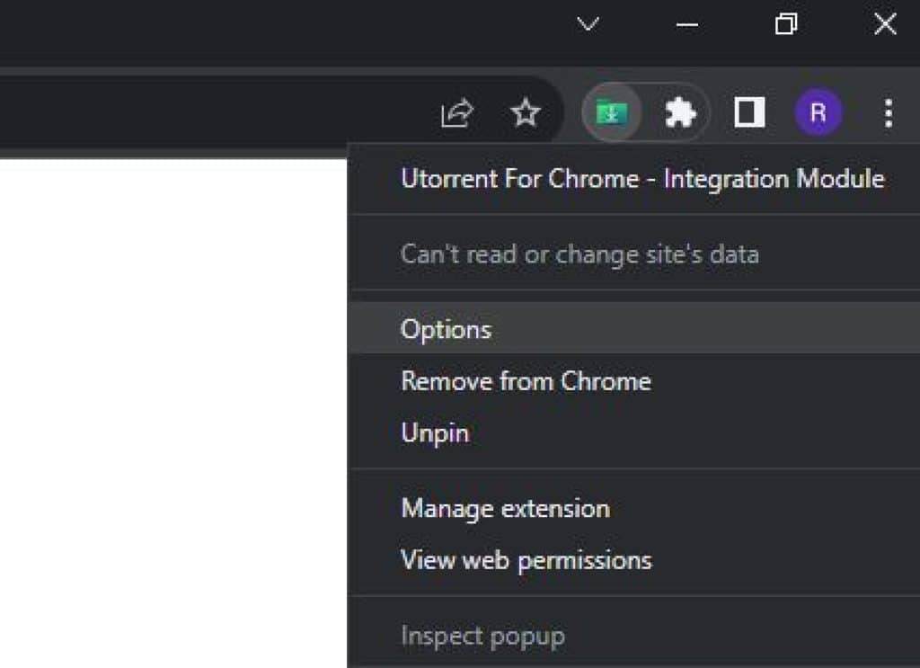 utorrent For Chrome Select Options