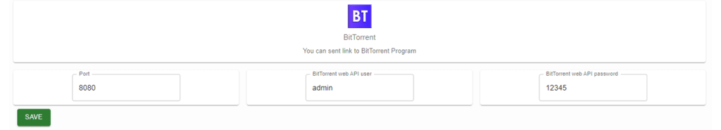 BitTorrent For Chrome Extension enter options settings