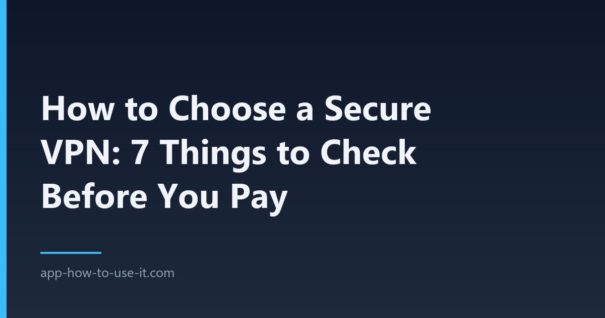 choose a secure vpn
