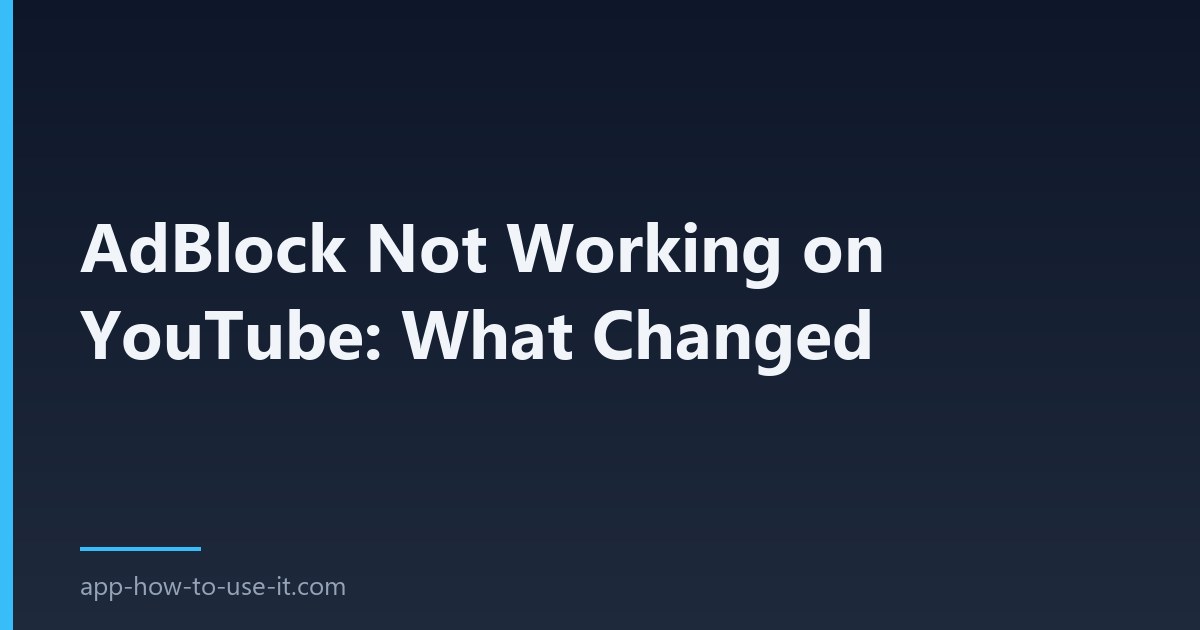 adblock not working on youtube