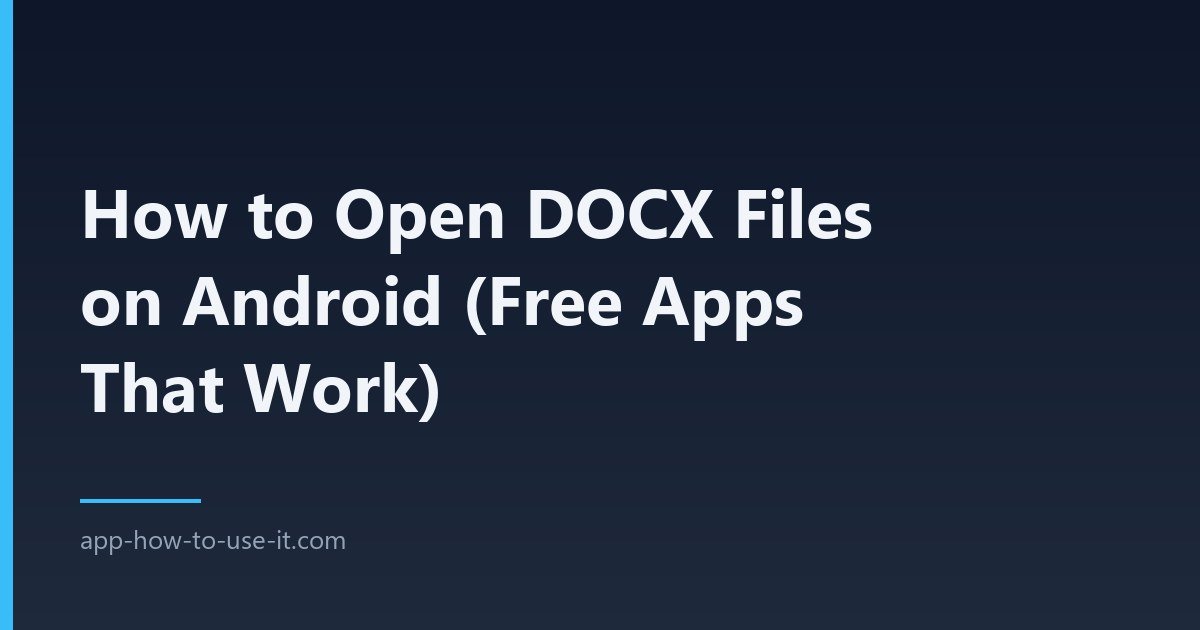 open docx files on android