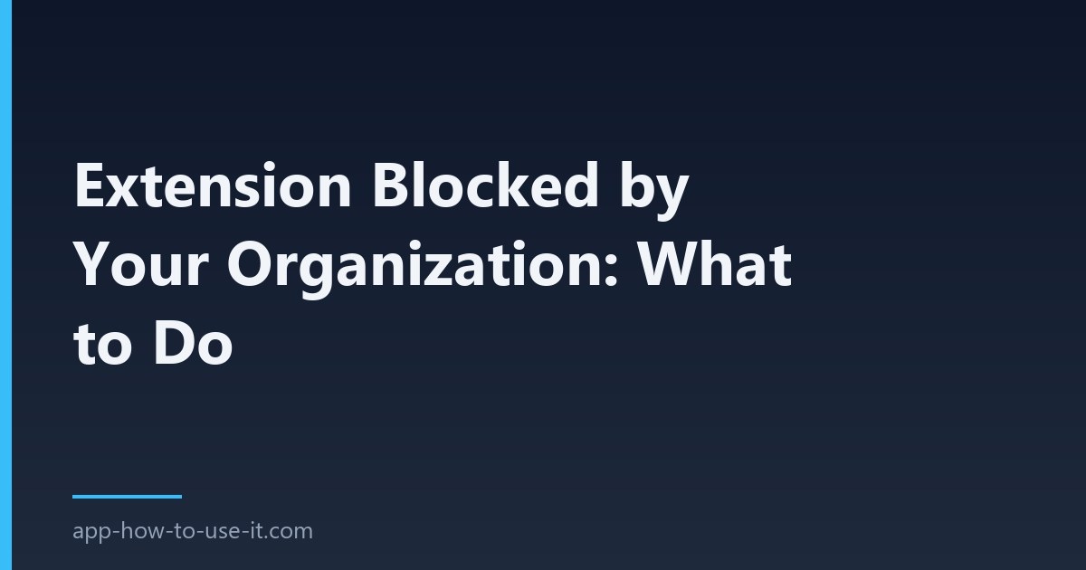 blocked by your organization