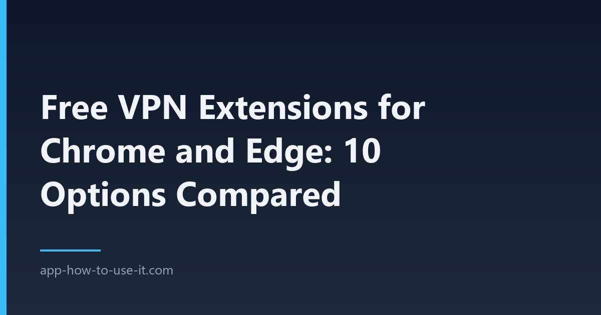 free vpn extension