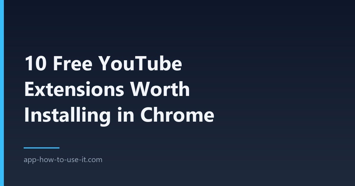 youtube extensions