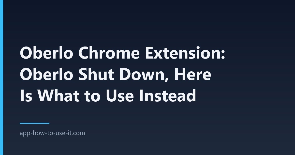oberlo chrome extension
