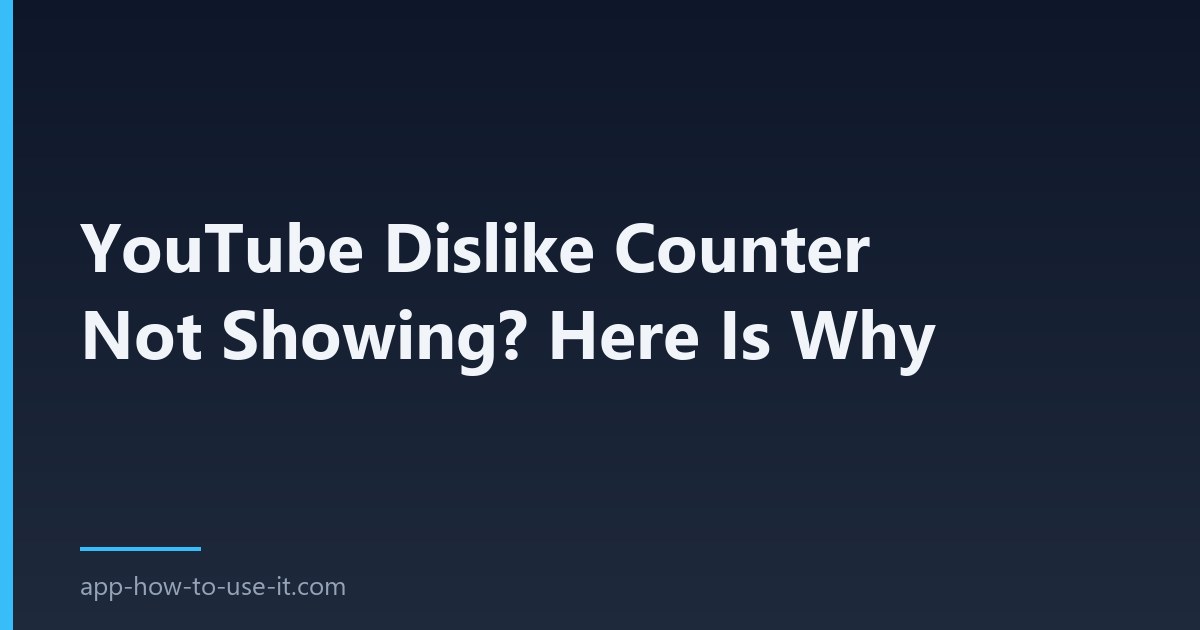 dislike counter not showing