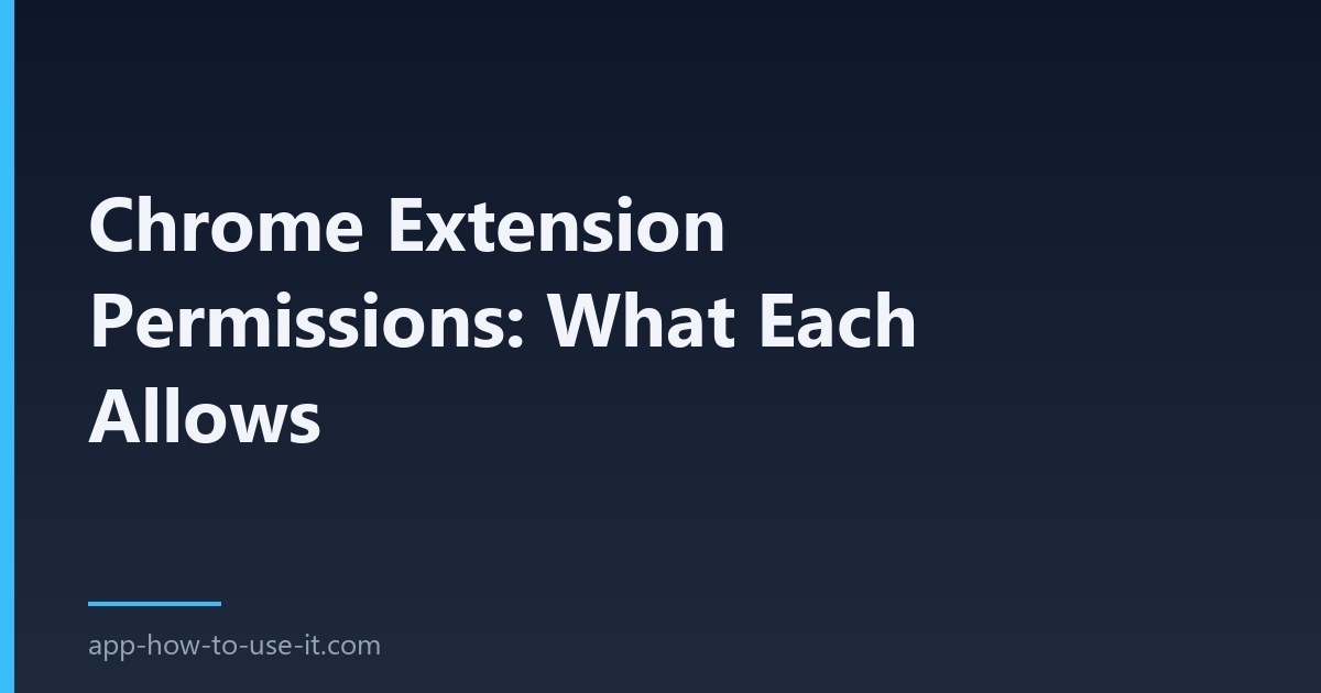 chrome extension permissions