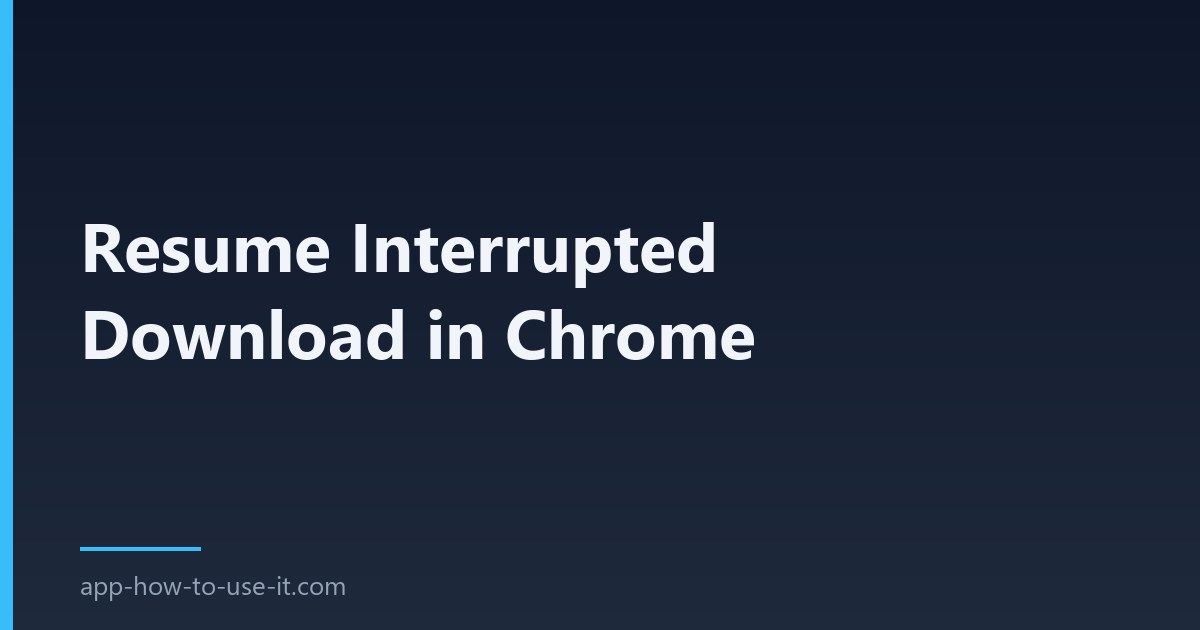 resume interrupted download
